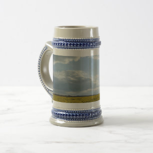 Canola Field & Cloudy Sky Gray / Blue 22 oz Stein Bierglas