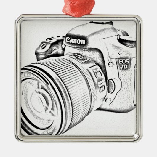 Canon 7d silbernes ornament (Vorne)
