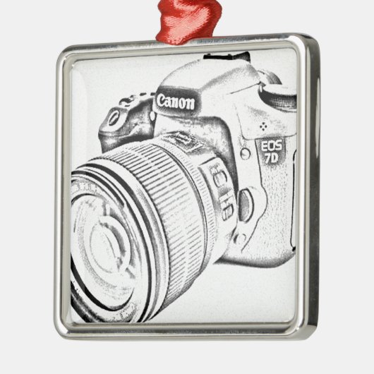 Canon 7d silbernes ornament (Links)