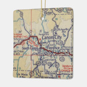 Canon City CO Vintage Karte Keramikornament (Links)