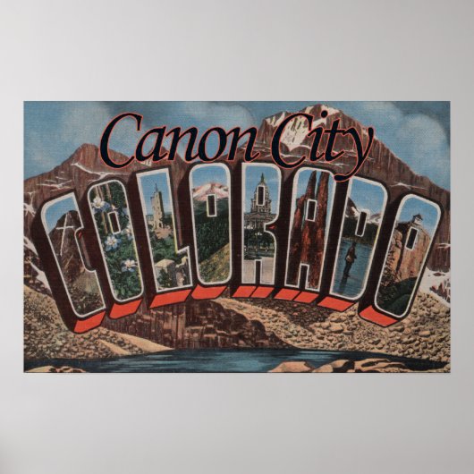 Canon City, Colorado - Große Buchstabenszenen Poster (Vorne)