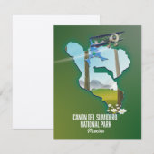 Canon del Sumidero, Mexiko Karte (Vorne/Hinten)