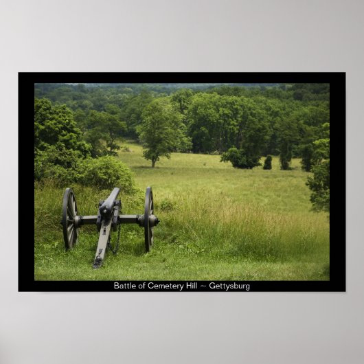 Canon im Friedhof Hill Gettysburg Pennsylvania Poster (Vorne)