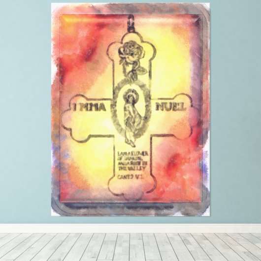 Canon Legends Rosicrucian Emblem Leinwanddruck (Insitu (Holzboden))