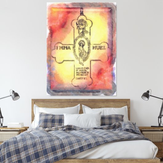 Canon Legends Rosicrucian Emblem Leinwanddruck (Insitu (Schlafzimmer))