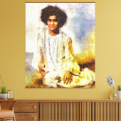 Canon Legends Sathya Sai Baba Benson White - Leinwanddruck (Insitu (Wohnzimmer))
