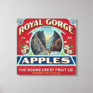 Canon-Stadt, Colorado - königliche Schlucht Apple Leinwanddruck
