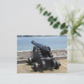 Canon über der Burgmauer Postkarte (Stehend Vorderseite)