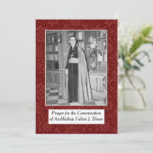 CANONIZATION ARCHBISHOP FULTON SHEEN PRAYER CARD KARTE (Stehend Vorderseite)