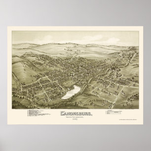Canonsburg, panoramische Karte PAs - 1897 Poster