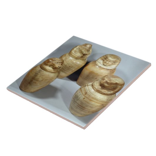 Canopic Gläser Hor-ir-Om, Saite (Alabaster) Fliese (Seite)