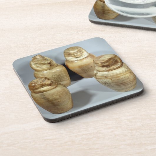 Canopic Gläser Hor-ir-Om, Saite (Alabaster) Getränkeuntersetzer (Linke Seite)