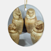 Canopic Gläser Hor-ir-Om, Saite (Alabaster) Keramik Ornament (Links)