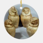 Canopic Gläser Hor-ir-Om, Saite (Alabaster) Keramik Ornament (Hinten)