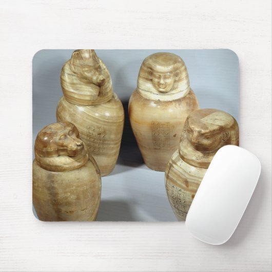 Canopic Gläser Hor-ir-Om, Saite (Alabaster) Mousepad (Mit Mouse)