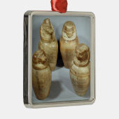 Canopic Gläser Hor-ir-Om, Saite (Alabaster) Ornament Aus Metall (Rechts)