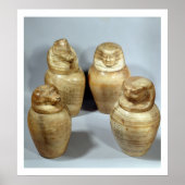 Canopic jars of Hor-ir-aa, Saite (alabaster) Poster (Vorne)