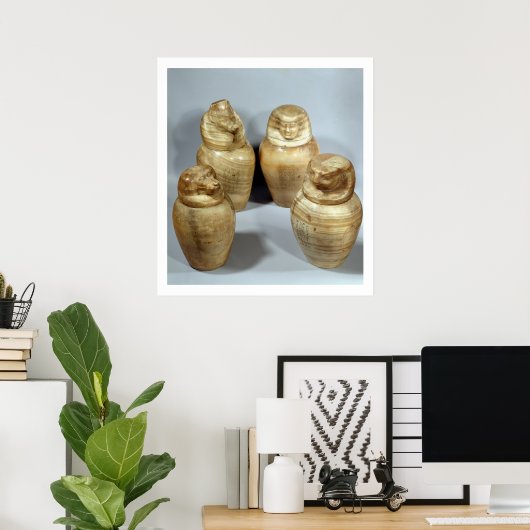 Canopic jars of Hor-ir-aa, Saite (alabaster) Poster (Heimbüro)