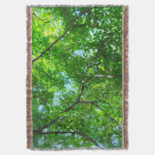 Canopy of Green, Leafy Branches with Blue Sky Decke (Vorderseite Vertikal)