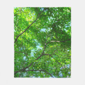 Canopy of Green, Leafy Branches with Blue Sky Fleecedecke (Vorderseite)
