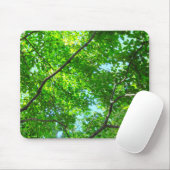 Canopy of Green, Leafy Branches with Blue Sky Mousepad (Mit Mouse)