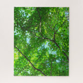 Canopy of Green, Leafy Branches with Blue Sky Puzzle (Vertikal)