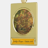 Canopy of Herbstlaubs II Gelbe Herbstfotografie Banner-Ornament Gold (Links)