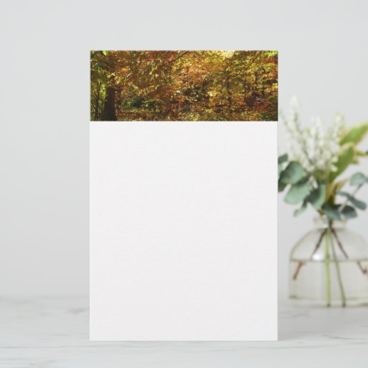 Canopy of Herbstlaubs II Gelbe Herbstfotografie Briefpapier (Stehend Vorderseite)