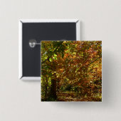 Canopy of Herbstlaubs II Gelbe Herbstfotografie Button (Vorne & Hinten)