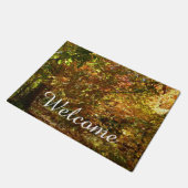 Canopy of Herbstlaubs II Gelbe Herbstfotografie Fußmatte (Schrägansicht)