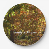 Canopy of Herbstlaubs II Gelbe Herbstfotografie Pappteller (Vorderseite)