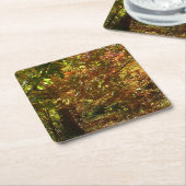 Canopy of Herbstlaubs II Gelbe Herbstfotografie Rechteckiger Pappuntersetzer (angewinkelt)