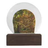 Canopy of Herbstlaubs II Gelbe Herbstfotografie Schneekugel (Rückseite)