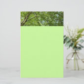 "Canopy of Spring Blätter Green Nature Scene Briefpapier (Stehend Vorderseite)