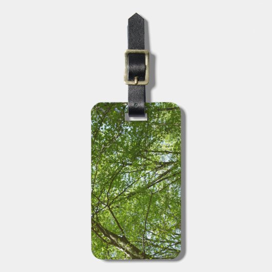 "Canopy of Spring Blätter Green Nature Scene Gepäckanhänger (Vorderseite vertikal)