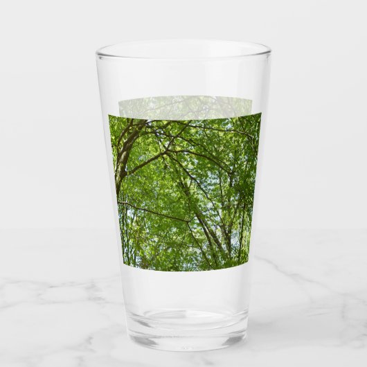 "Canopy of Spring Blätter Green Nature Scene Glas (Vorderseite)
