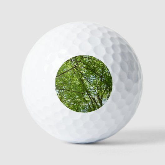 "Canopy of Spring Blätter Green Nature Scene Golfball (Vorderseite)