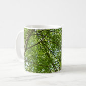 "Canopy of Spring Blätter Green Nature Scene Kaffeetasse (Vorderseite Links)