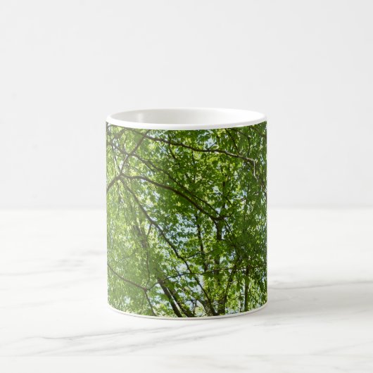 "Canopy of Spring Blätter Green Nature Scene Kaffeetasse (Mittel)