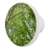 "Canopy of Spring Blätter Green Nature Scene Keramikknauf (Rechts)
