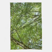 "Canopy of Spring Blätter Green Nature Scene Küchentuch (Vertikal)