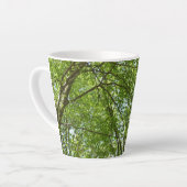 "Canopy of Spring Blätter Green Nature Scene Milchtasse (Linke Ecke)