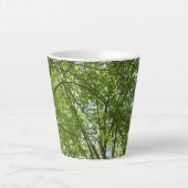 "Canopy of Spring Blätter Green Nature Scene Milchtasse (Vorderseite)