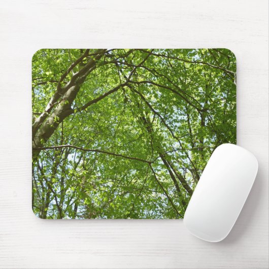 "Canopy of Spring Blätter Green Nature Scene Mousepad (Mit Mouse)