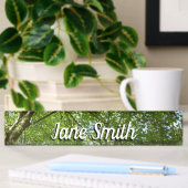"Canopy of Spring Blätter Green Nature Scene Namensplakette