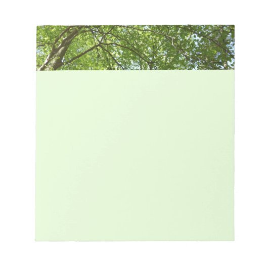 "Canopy of Spring Blätter Green Nature Scene Notizblock (Vorderseite)