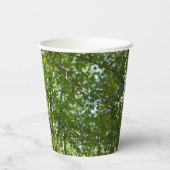 "Canopy of Spring Blätter Green Nature Scene Pappbecher (Rückseite)