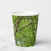 "Canopy of Spring Blätter Green Nature Scene Pappbecher (Vorderseite)