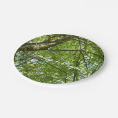 "Canopy of Spring Blätter Green Nature Scene Pappteller (Schrägansicht)