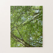 "Canopy of Spring Blätter Green Nature Scene Puzzle (Vertikal)